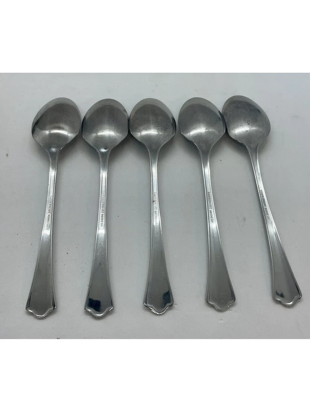 (5) Farberware Stainless Indonesia ROMANCE Teaspoon Lot ~ 6 1/4”